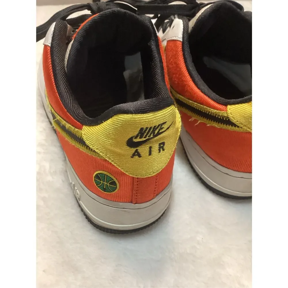 Nike Air Force 1 Low Men’s 7.5 Women’s 9 White Orange Black Rare Sneakers